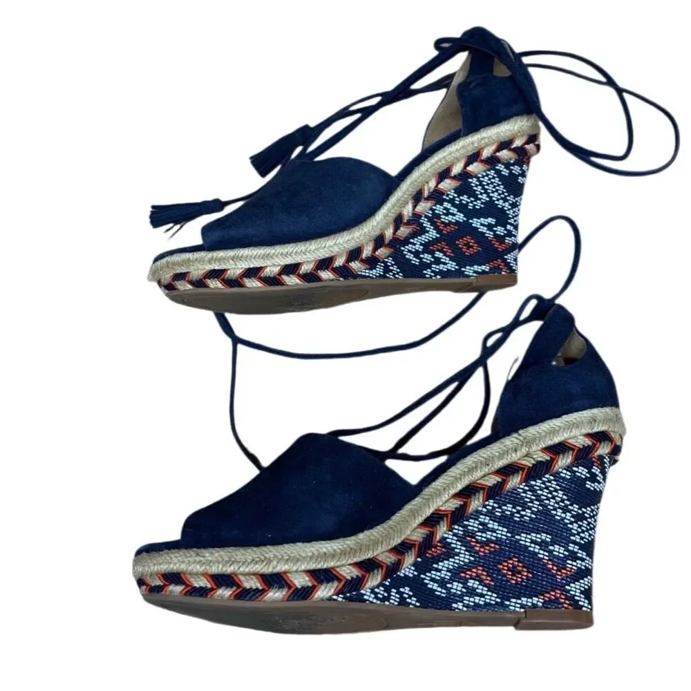 CAbi #6001 Isla Wedge Espadrilles Sz 7